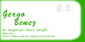 gergo bencz business card